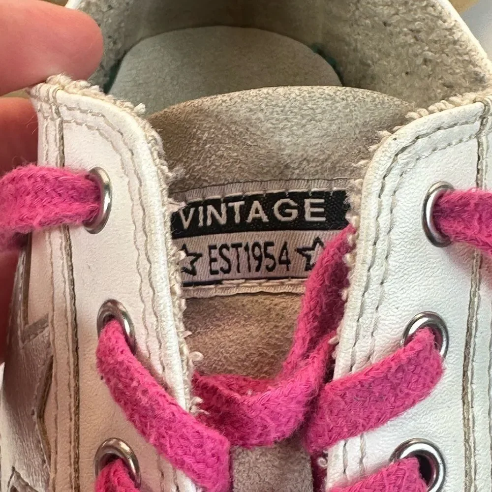 VINTAGE HAVANA Letty Sneakers Shoes White Silver Hot Pink Women's 7